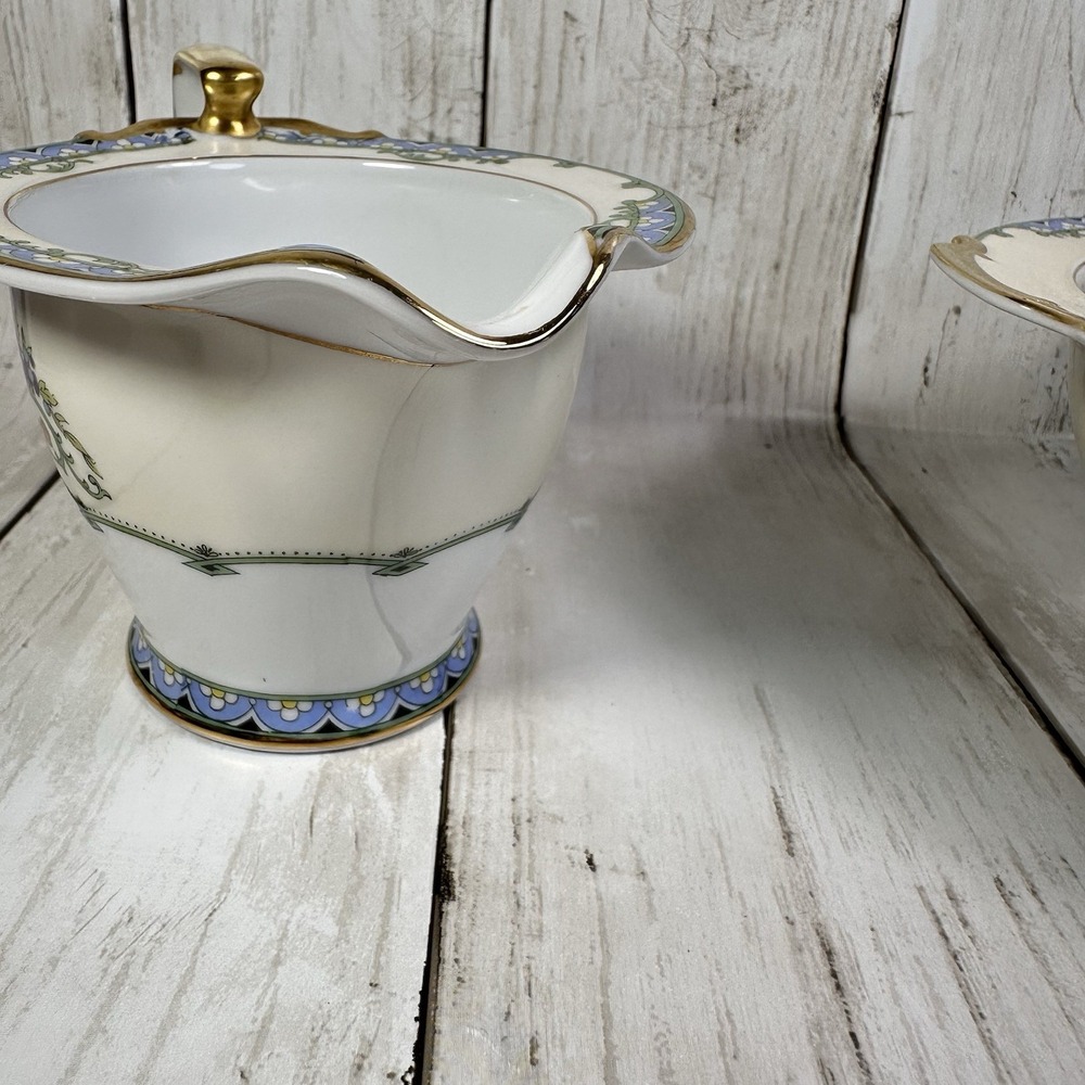 Vintage Noritake Favorita‎ Morimura Gold Trim  Cream and Sugar Bowl - Picture 16 of 16